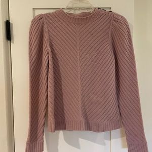 La Vie Rebecca Taylor Mock Neck Sweater Pink
